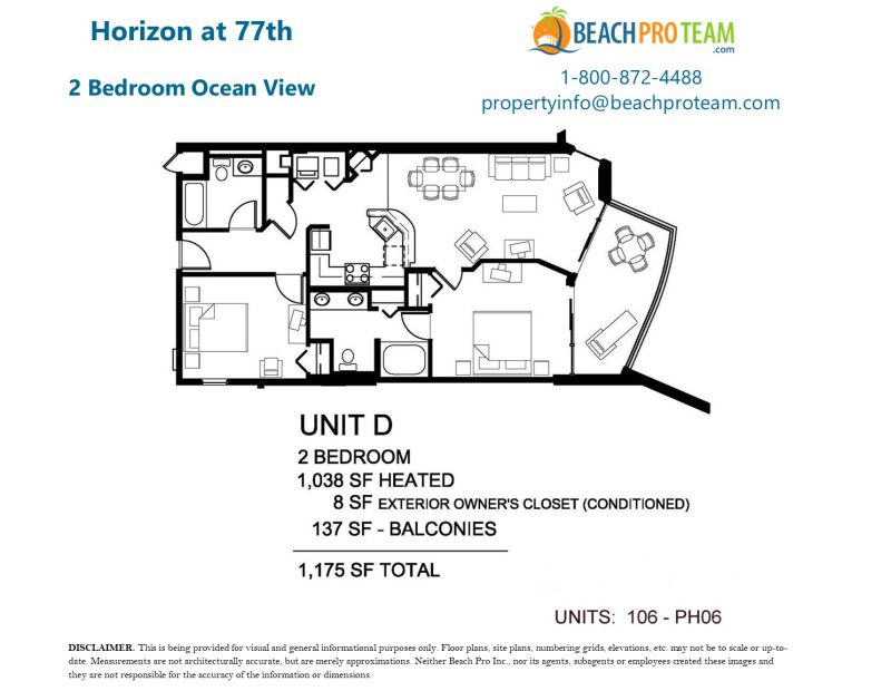 	Horizon at 77th Floor Plan D - 2 Bedroom Ocean View